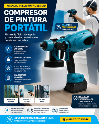 Compresor de pintura portátil.