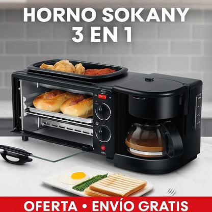 Cocina Desayuno cafetera horno 3 En 1