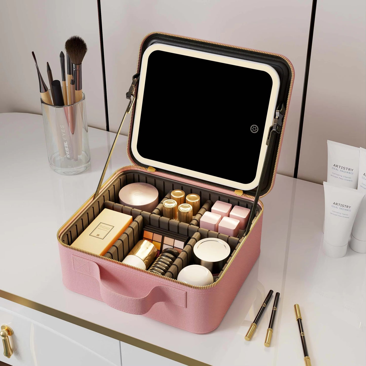 Estuche Maquillaje Luz LED